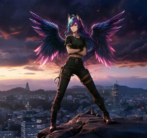 Raven Epic Pose